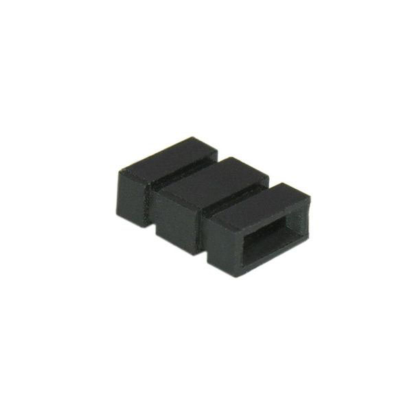 2-Pin Grooved Black Shorting Jumper 10-pkg - Click Image to Close
